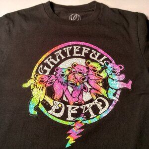 Grateful Dead Dancing Bear Shirt Small GDP 2021 Black Rock Band Deadhead